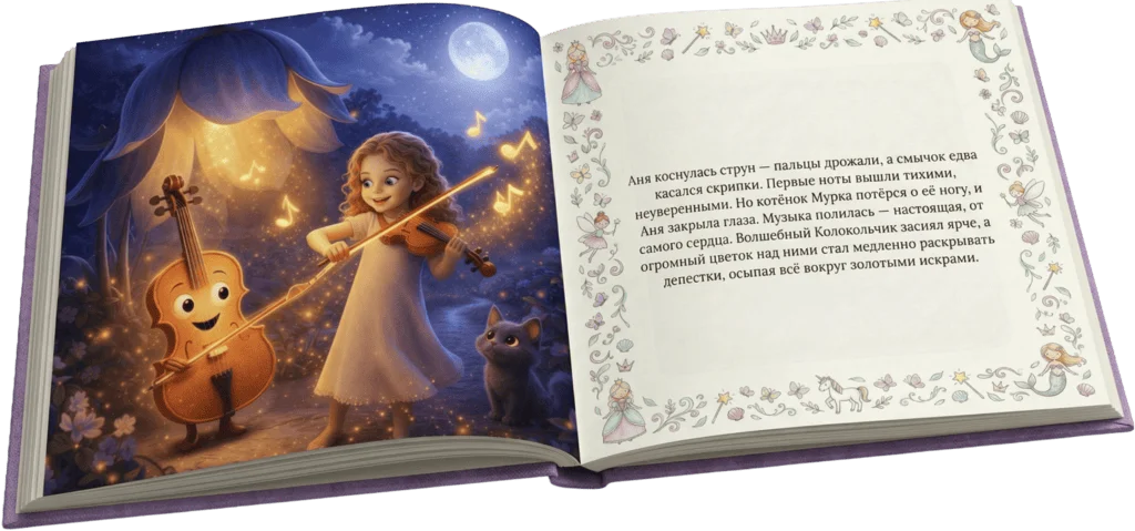 Пример страниц персонализированной сказки
